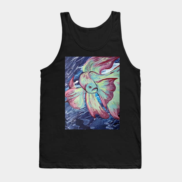 Teal Betta Tank Top by Moopichino